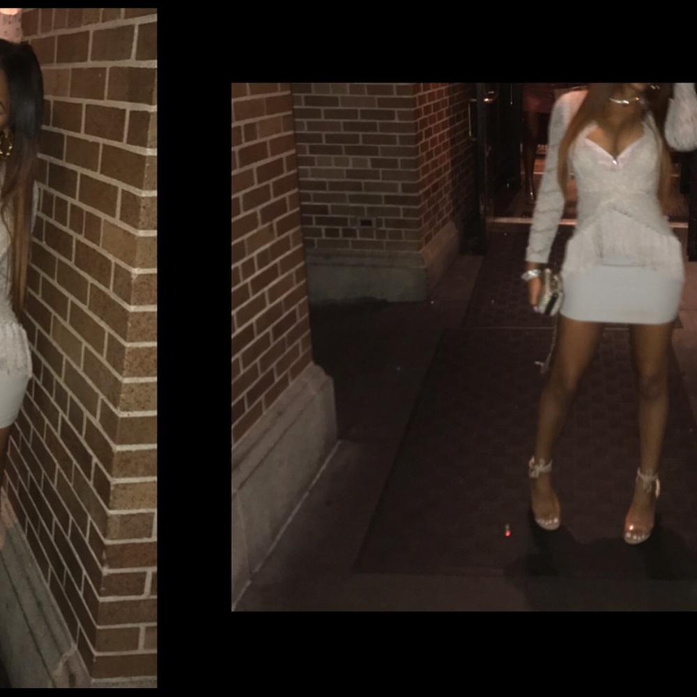 Gray lace dress
